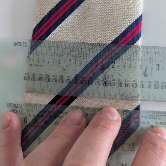Hermes 8856 Gatsby RARE Authentic Linen Silk Stripe Tie - Picture 6 of 7
